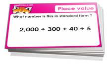 3rd grade place value cards - For math board games on third grade math