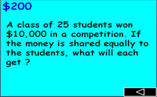 5th grade division PPT game - Millionaire jeopardy PowerPoint math classroom game