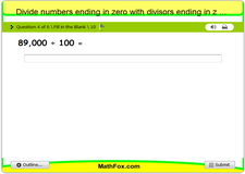 Divide numbers ending in zero with divisors ending in zero