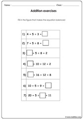 Addition and balancing equations