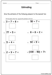 Addition and estimation