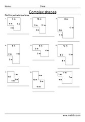 Perimeter and area of complex shapes