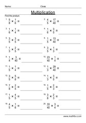 Multiplication of fractions