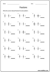 Fractions subtraction